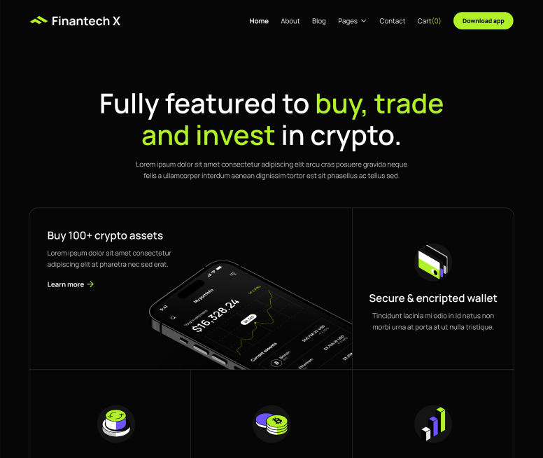 Features Page - Finantech X Webflow Template