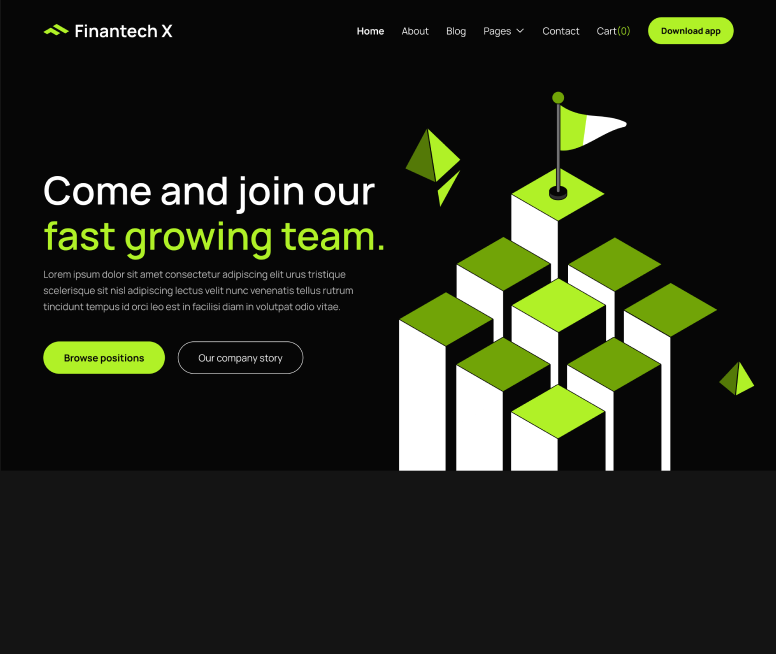 Careers Page - Finantech X Webflow Template