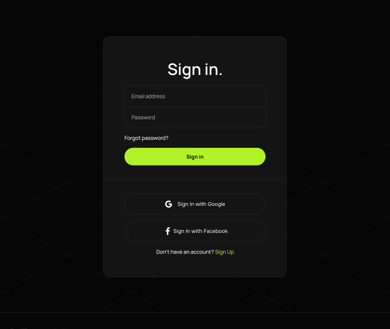 Sign In Page - Finantech X Webflow Template