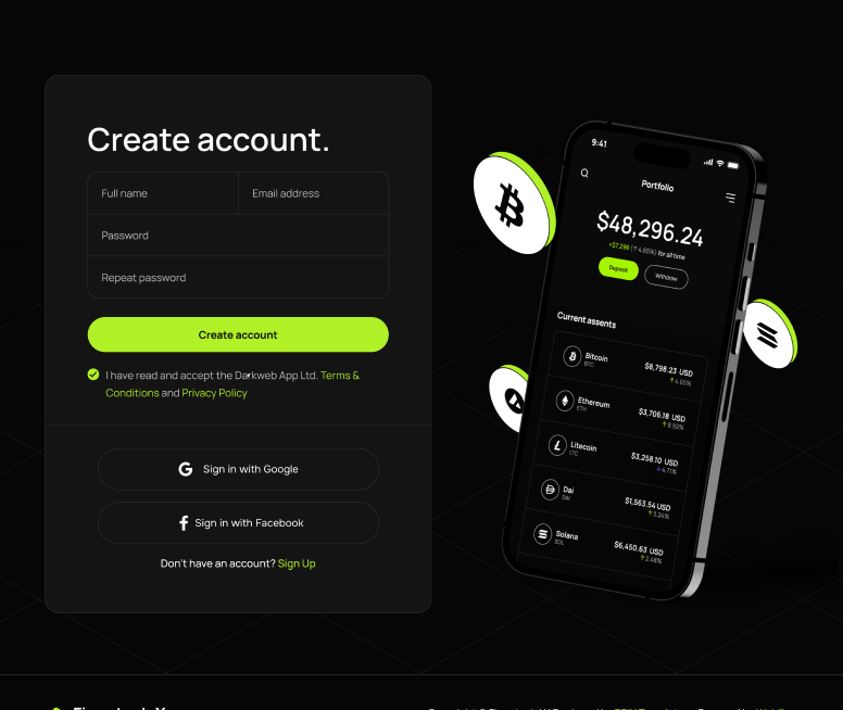 Sign Up Page - Finantech X Webflow Template
